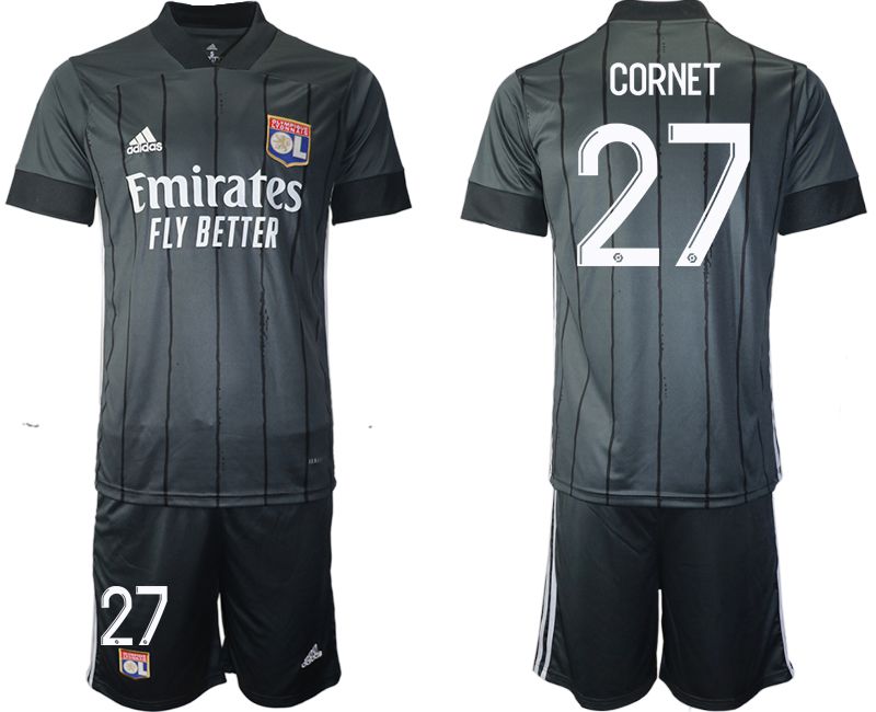 Men 2020-2021 club Olympique Lyonnais away #27 black Soccer Jerseys->other club jersey->Soccer Club Jersey